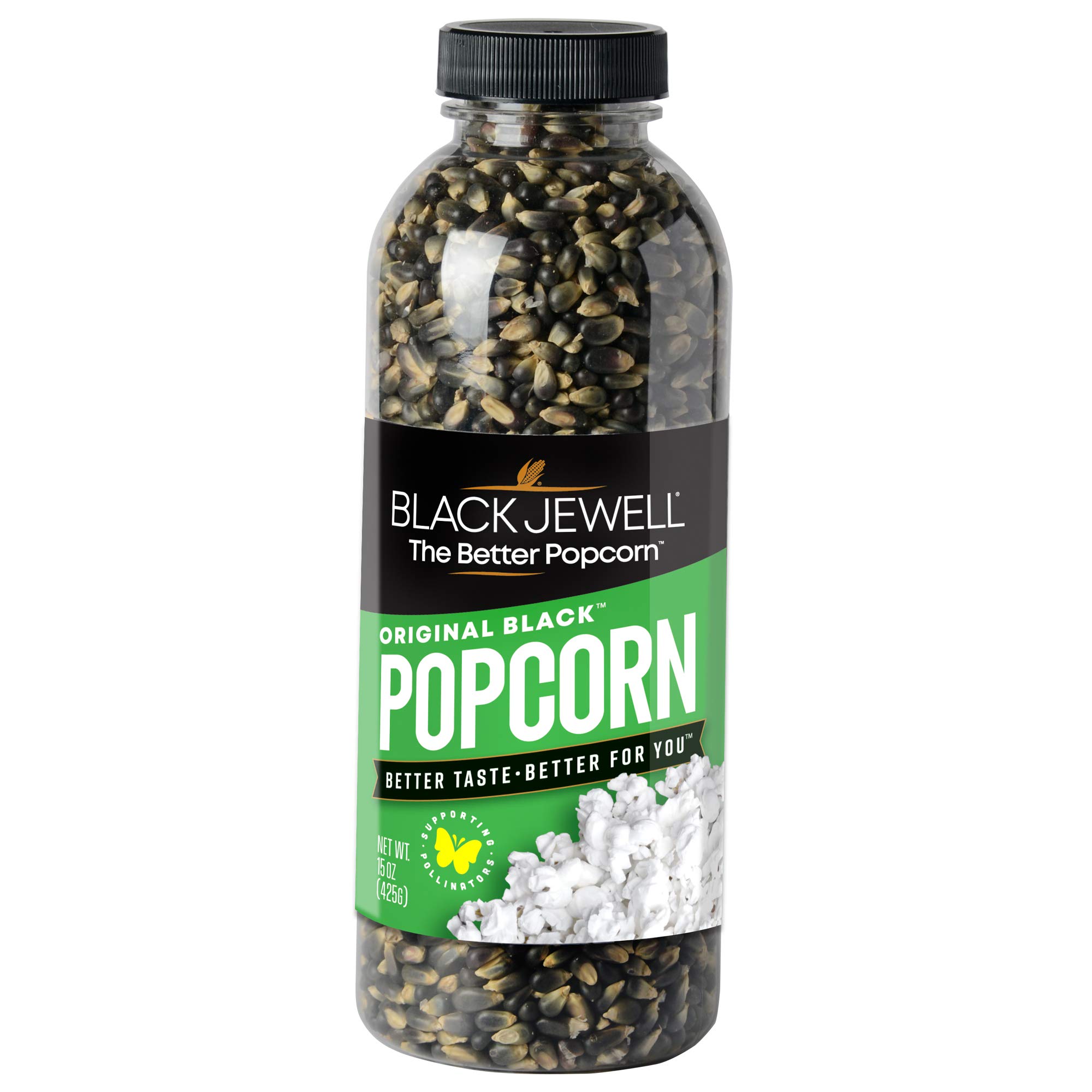 Black Jewell Gourmet Popcorn Kernels, Original Black, 15 Ounces (Pack of 6)