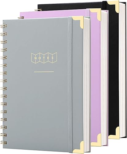 Miniatura 8 de Yoment Cuaderno de espiral rayado para el trabajo, 160 páginas, cuaderno en espiral de tapa dura, tamaño A5, cuaderno pequeño en espiral de 5 x 7