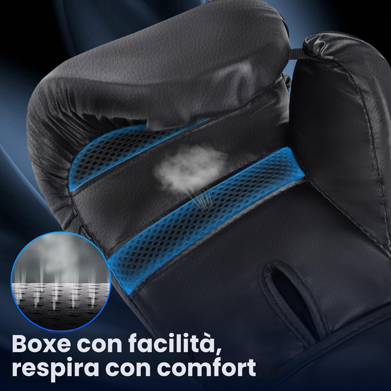 Guantoni da Boxe in Pelle, Guantoni da Boxe Muay Thai e Allenamento, Guanti Da Boxe da Allenamento, Muay Thai, MMA, Arti Marziali, Sacchi Pugilato