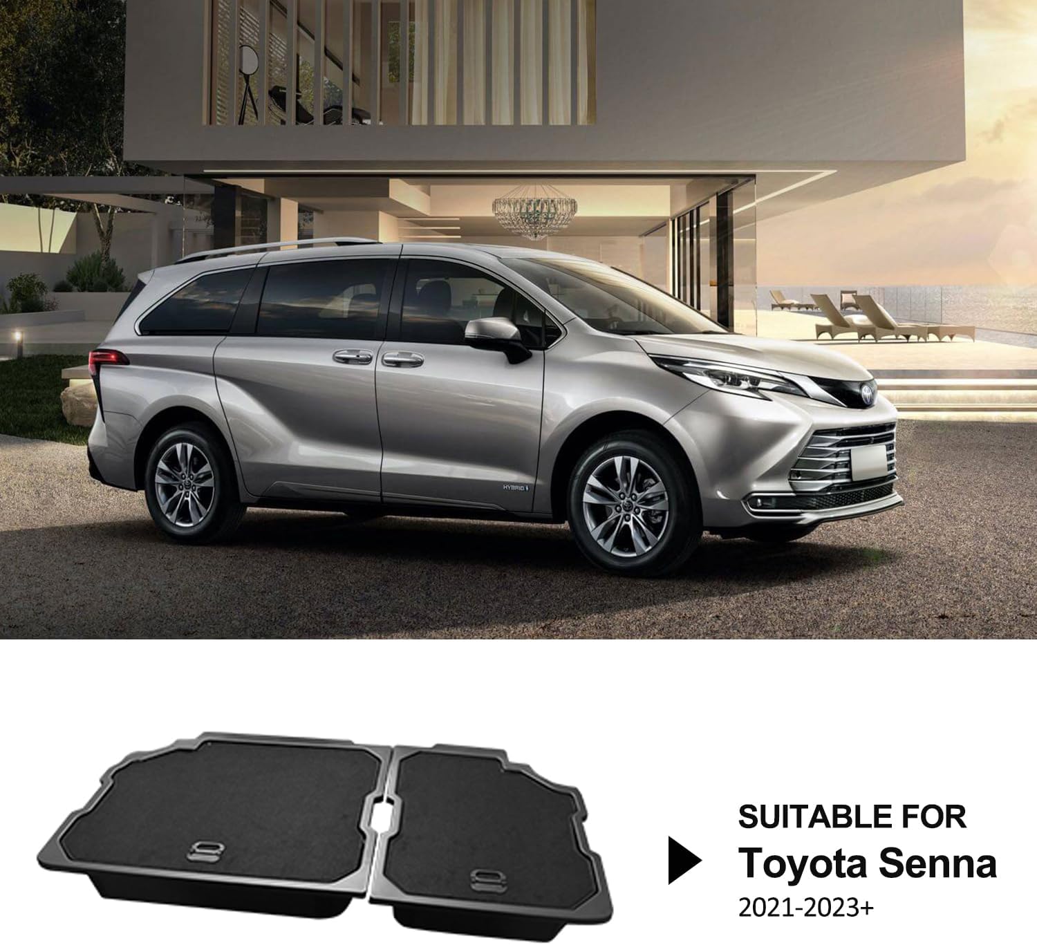 2024 for Toyota Sienna Trunk Tray，compatible with Toyota Sienna 2024 2023 2022 2021 Trunk Cargo Organizer，New Small Items Organizer