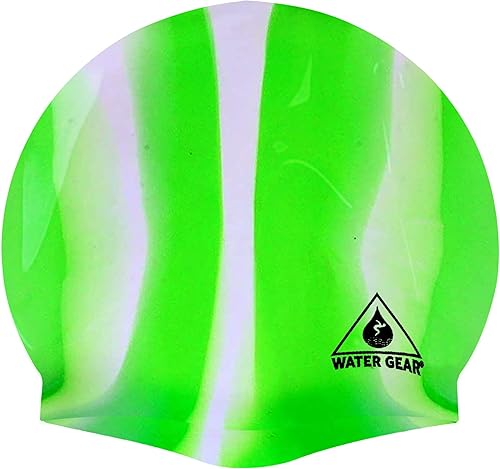 Miniatura 8 de Water Gear Jazz Silicone Swim Cap X-BLANCO/ROSA,Rosa/Azul,Lima/ Azul,Naranja