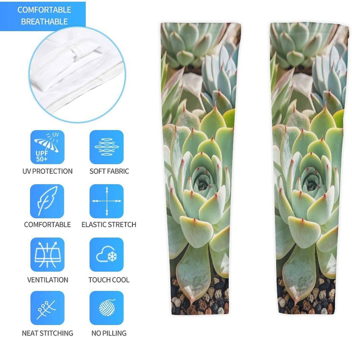 Sun Protection Arm Sleeves Cooling Compression Arm Covers 1 Pair | Smiling SucculentsSmiling Succulents Sports Compression Sleeves Cooling Arm Sleeves for Cycling Golf Fishing Driving Hiking