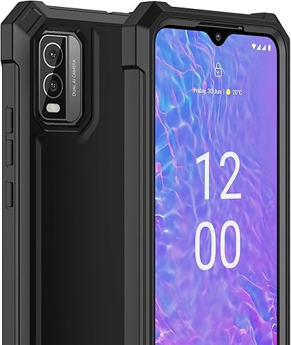 Miniatura 8 de Ailiber Funda para Nokia C210, Nokia C210 con protector de pantalla de vidrio templado, protección de estructura de 2 capas, esquinas a prueba de