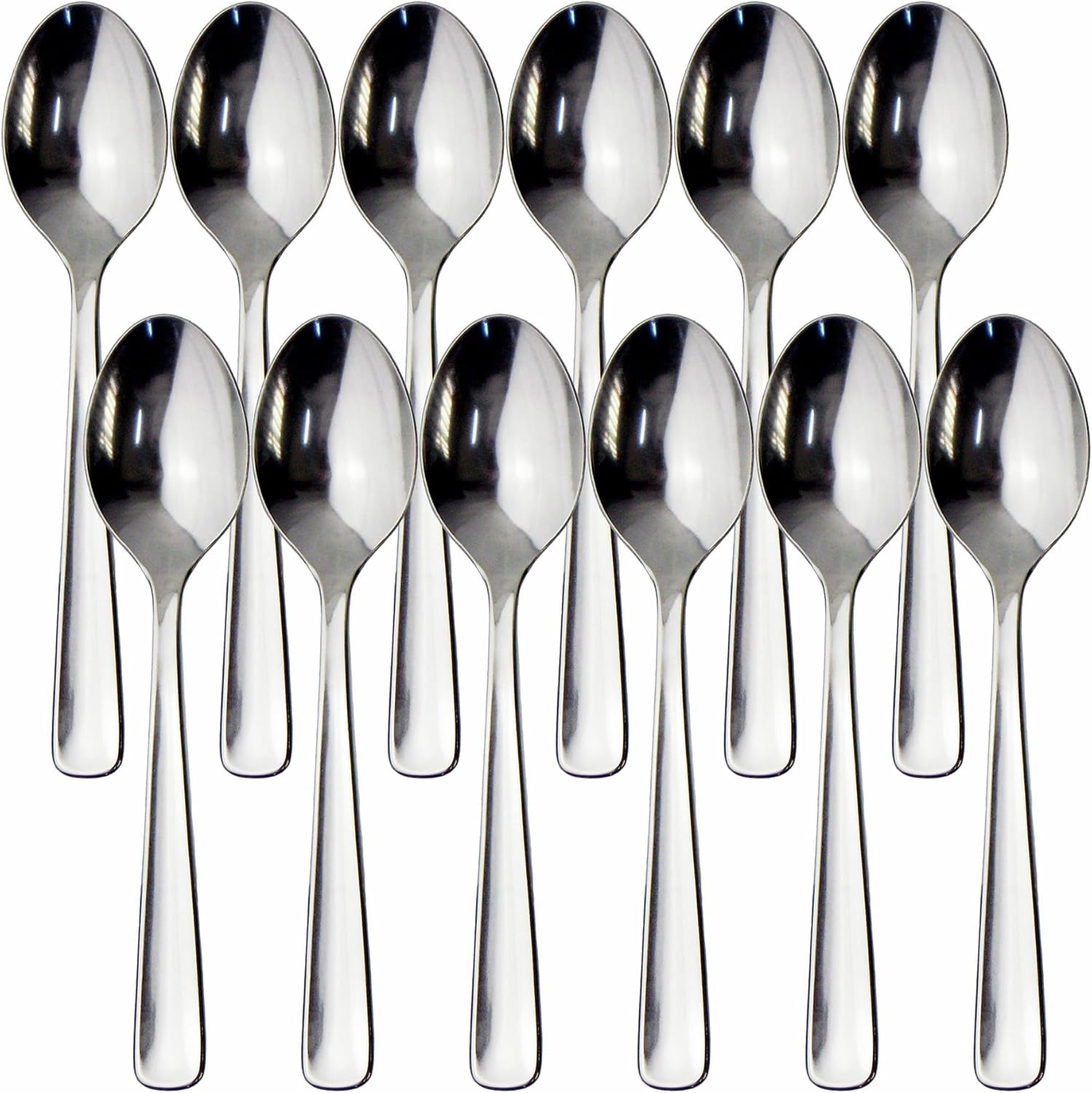 Nagao Hakaku Coffee Spoon, 4.7 inches (11.9 cm), Set of 12, Stainless Steel, Dishwasher Safe, Commercial Use, Made in Japan