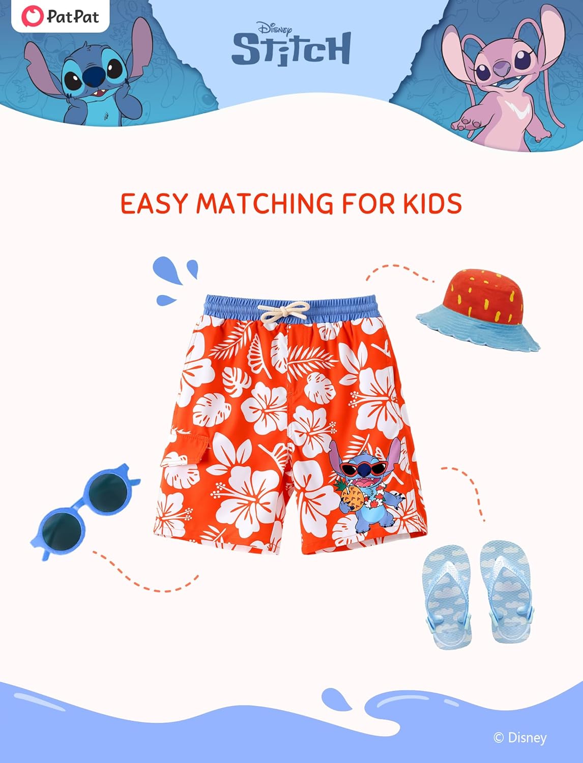 Disney Stitch Spiderman Cars Winnie Toy Story Boy Swim Trunks UPF 50+Swim Shorts Compression Liner & Quick-Dry &Pockets 2-13Y - Image 5