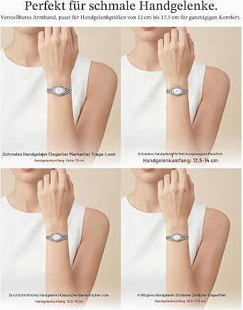 CIVO Vintage Armbanduhr Damen Oval: Edelstahl Klein Analog Damenuhr