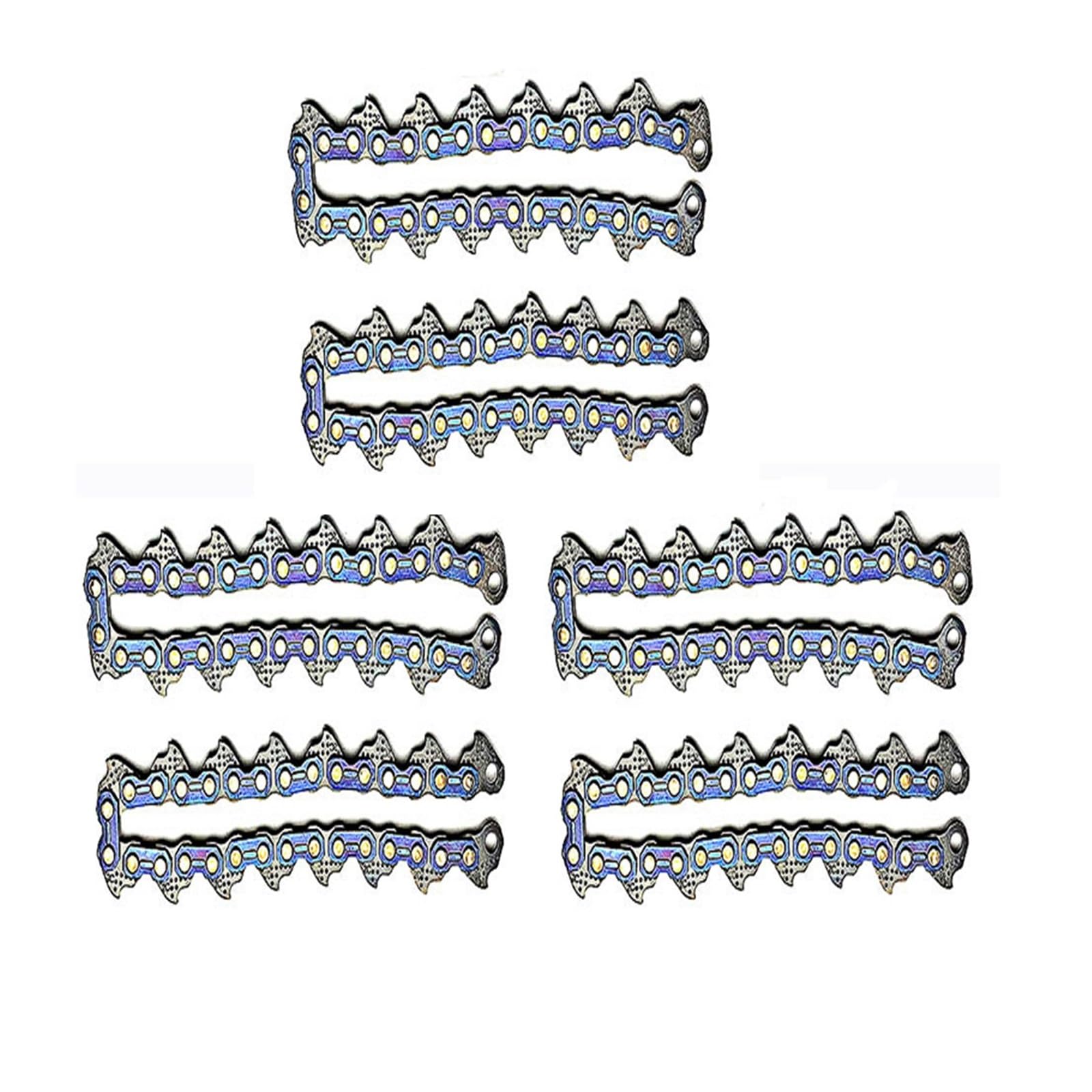 Generico Catene universali per Testina tagliaerba, Parti in Metallo | Accessorio con catena per testina di tagliaerba e decespugliatore, struttura in metallo durevole(6pcs)