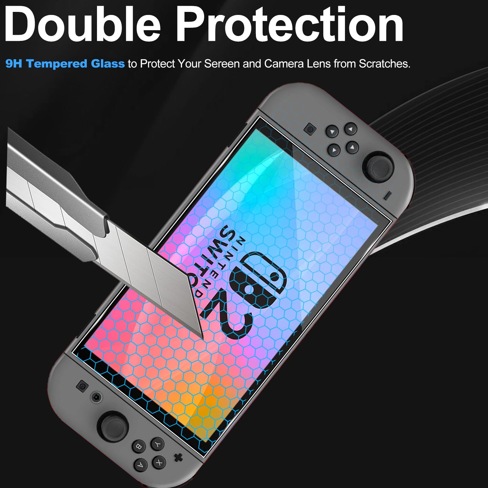 Protector de Pantalla para Nintendo Switch 2 2025, 2 Piezas Protector Cristal Templado, Fácil de Instalar, Anti-Arañazos, 9H Dureza Vidrio Templado