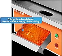 Vista 5 de 15.3 IN Nonstick Stainless Steel Electric Griddle Adjustable Temperature Control Flat Top Griddle For Resturant, Kitchen, Indoor, Outdoor, Camping
