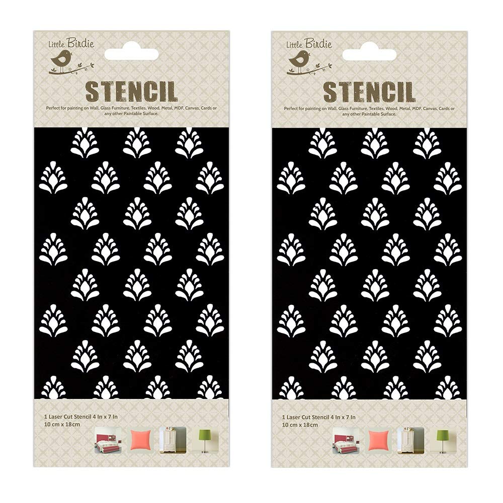 Itsy BitsyStencil Blossoming Buds | 4" x 7" ||Stencils for Wall Painting, Craft and Art Painting | Reusable Painting Template for Home Decor, Crafting, DIY Albums and Scrapbook, Cake, Tile, Fabric