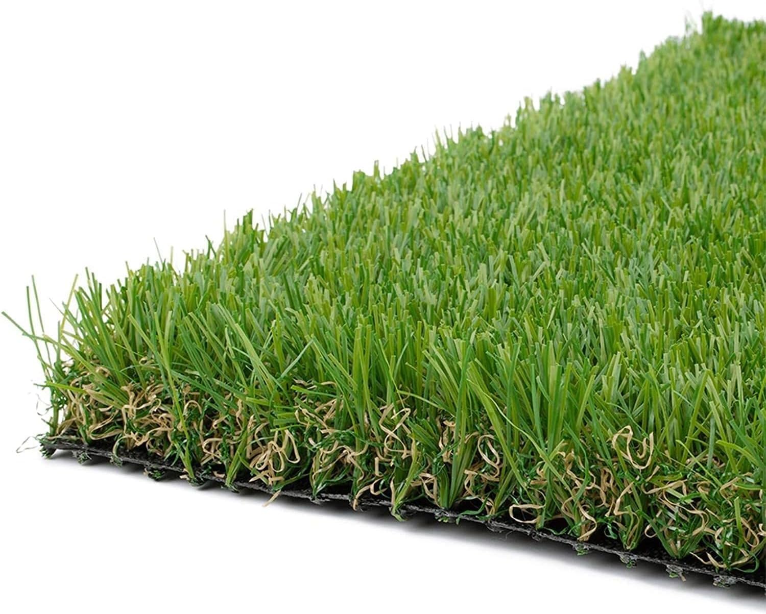 4FTX6FT 1.38 Inch Faux Grass Turf, Green Artificial Grass Turf for Garden Lawn Landscape Balcony Decor