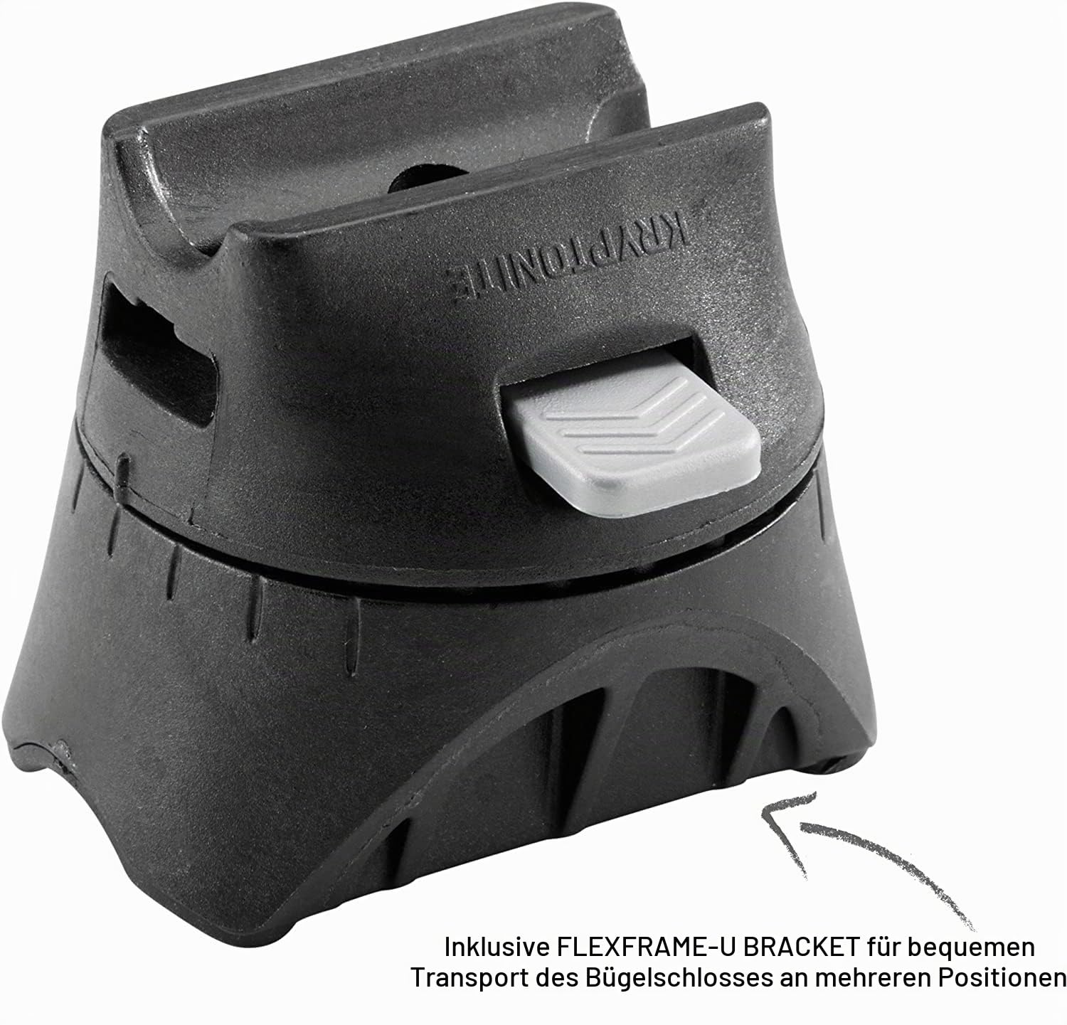 Kryptonite Kryptolock Mini-7 Bügelschloss aus gehärtetem Stahl mit Flexframe-Halterung, Sicherheitslevel 6/10, für Fahrräder oder Scooter, 1,13 kg, 8,2 x 17,8 cm, Farbe Orange