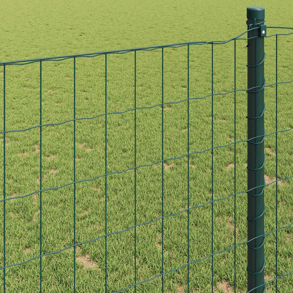 Gartenzaun Grün 250x80 cm PVC-Eisen Modernes Design Robuste Zaunelemente als Sichtschutz Balkon Garten für Hunde Haustier und Outdoor-Bereich