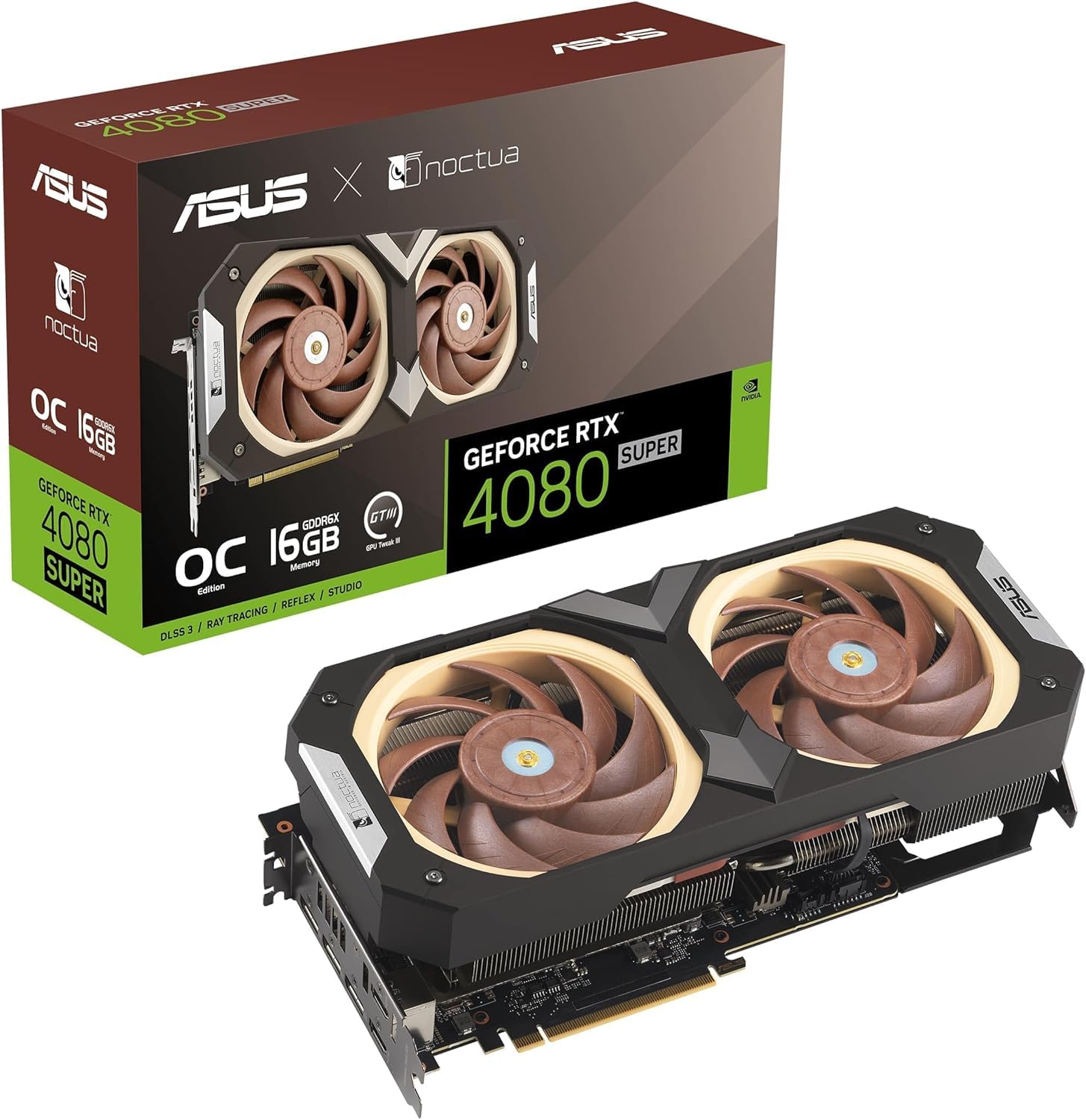 グラフィックボード・グラボ・ビデオカード ASUS RTX4080Super Noctua Edition ASUS GeForce RTX 4080 SUPER 16GB GDDR6X Noctua OC Edition Gaming