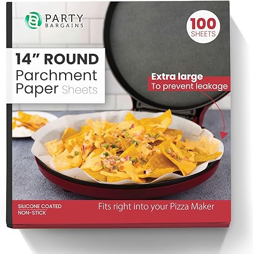Miniatura 6 de Party Bargains Hojas redondas de papel pergamino de 14 pulgadas para hornear y cocinar – 200 revestimientos antiadherentes aptos para horno