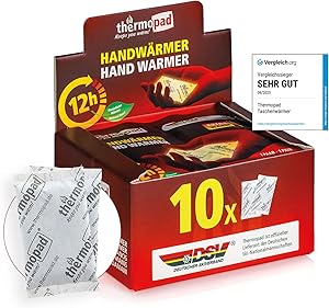 THERMOPAD Handwärmer – DAS ORIGINAL: 5, 10 oder 30 Paar Wärmepads für 12 Stunden Wärme I Sofort einsatzbereite Taschenwärmer I Extra warmes Heatpad – ideal für Outdoor-Aktivitäten & Handschuhe