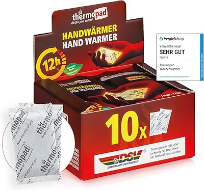THERMOPAD Handwärmer – DAS ORIGINAL: 5, 10 oder 30 Paar Wärmepads für 12 Stunden Wärme I Sofort einsatzbereite Taschenwärmer I Extra warmes Heatpad – ideal für Outdoor-Aktivitäten & Handschuhe