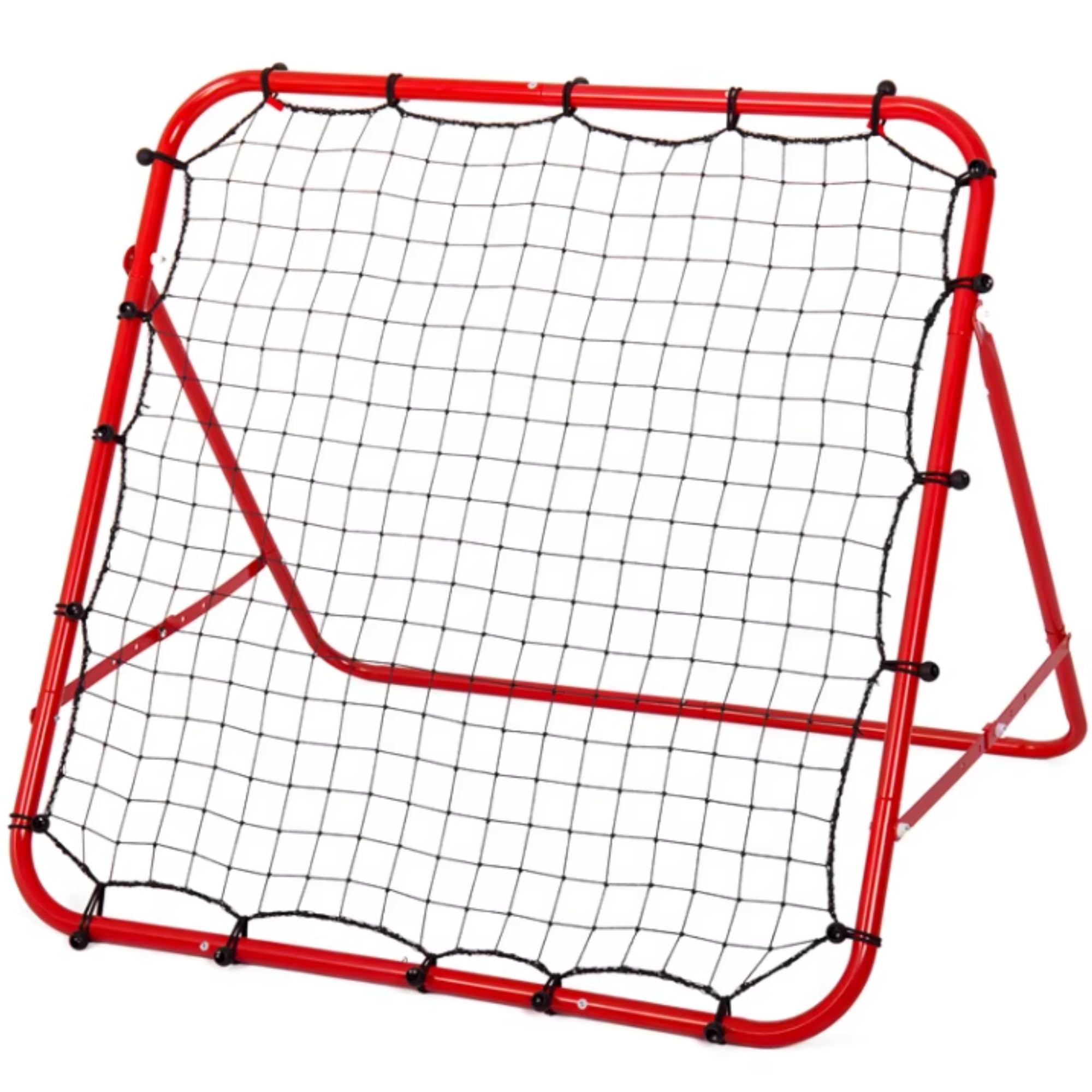Finetree Football Rebound Training Net, 100 x 100 x 70 cm, Foldable Steel Frame, Training Equipment with Durable Steel Frame and Easy Assembly