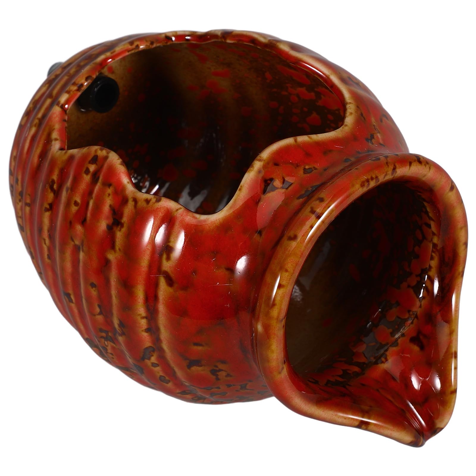 Fuente de cerámica roja Zerodeko con efecto de agua natural para decoración