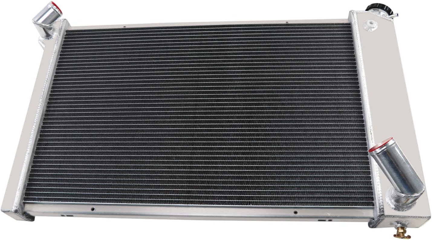ALLOYWORKS 3 Row Core Aluminum Radiator for 1969-1972 Chevy Corvette Small Block 5.7L V8 Car Parts Automotive Radiators AT& MT, OEM# CC1655