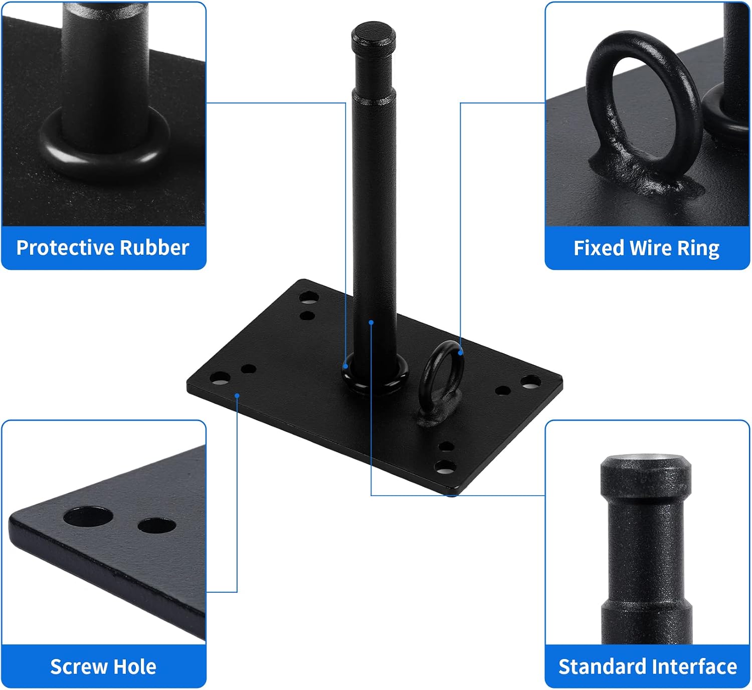 Selens 6.2 inch Wall Ceiling Mount, Baby Pin Wall Plate with 5/8" Stud Adapter for Photo Studio Light Stand Flash Accessories