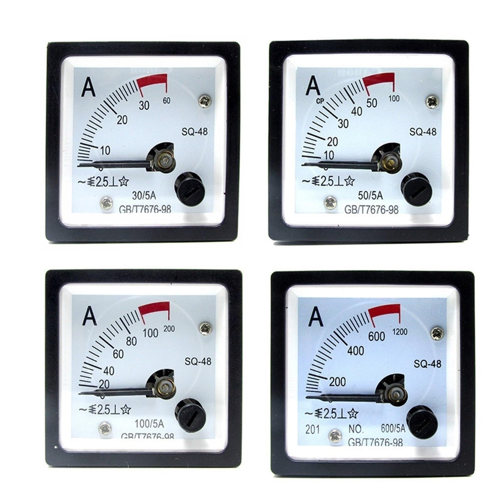 Ampèremètre CA SQ-48 analogique 10A pour panneau de jauge 48x48mm