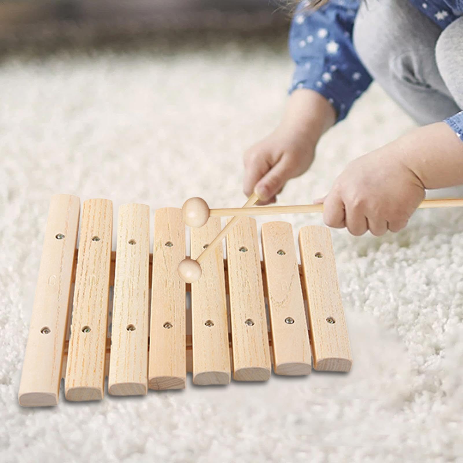 Amazon | 木琴音楽玩具、子供用天然木製木琴 - 楽器・音響機器