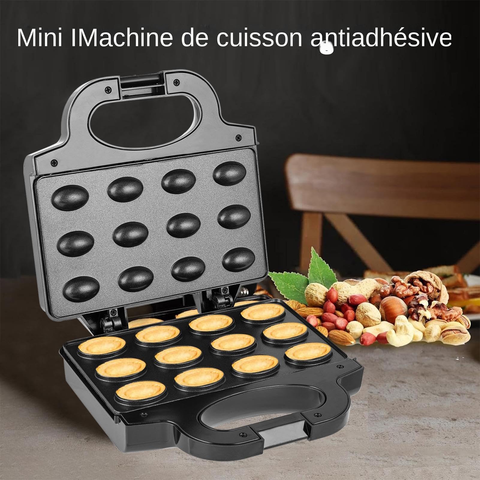 Macchina per il pane con waffle alle noci, creatore di per biscotti alle | Strumento per preparare la colazione con manici fantastici per colazione, pr