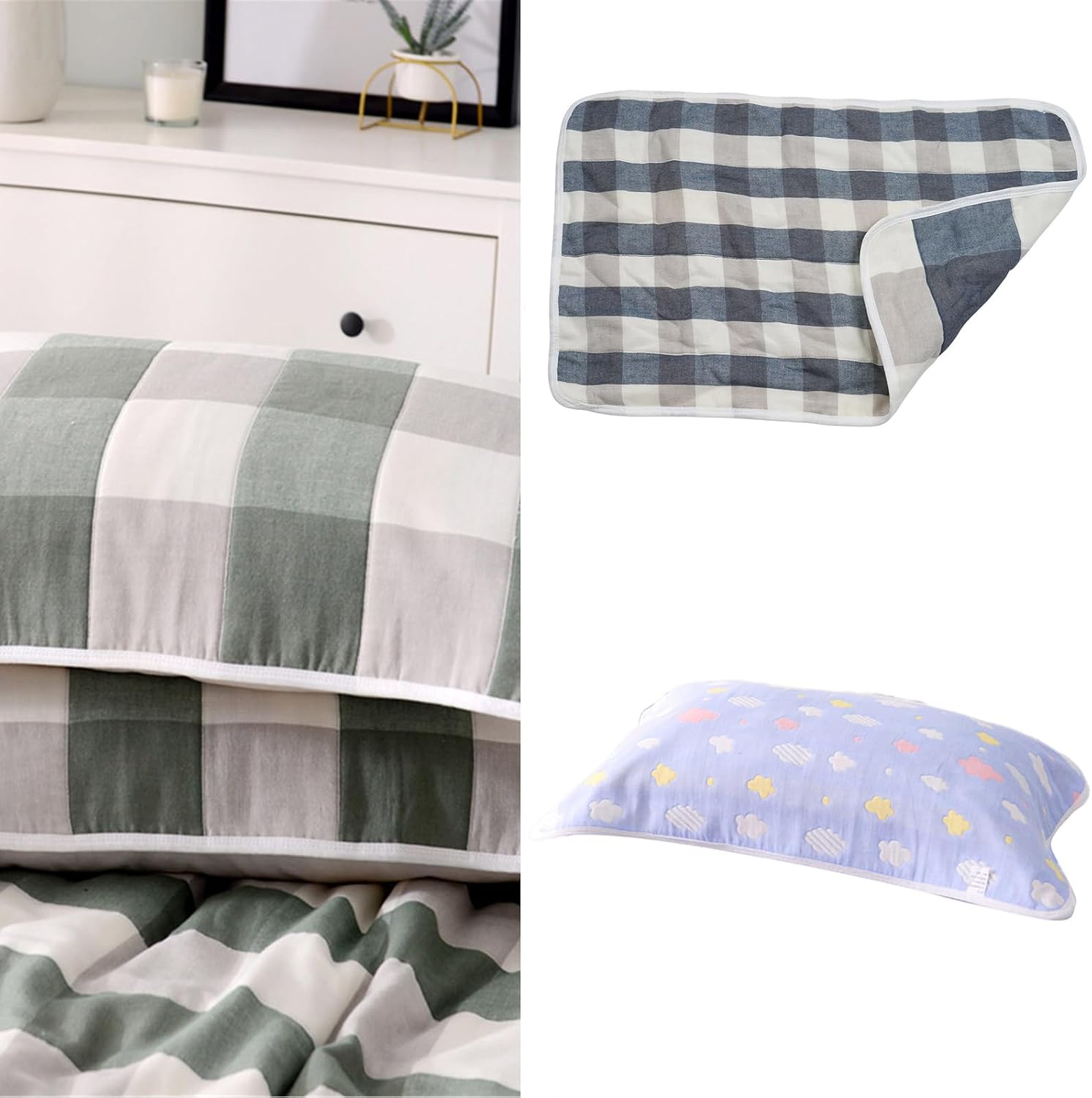 Pillow Towel Covers Perfect for Bedroom or Travel Comfortable Sleeps Easy to Easily Care Breathable Pillow Covers