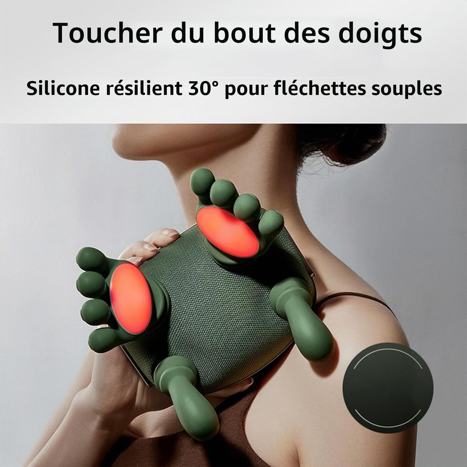 Siasoo Original – Masseur Chauffant Bionique 4D Shiatsu Sans Fil pour Cou et Dos, Massage Électrique des Tissus Profonds à Effet Mains Humaines (Intensité de Massage Moyenne pour un Cou Normal)