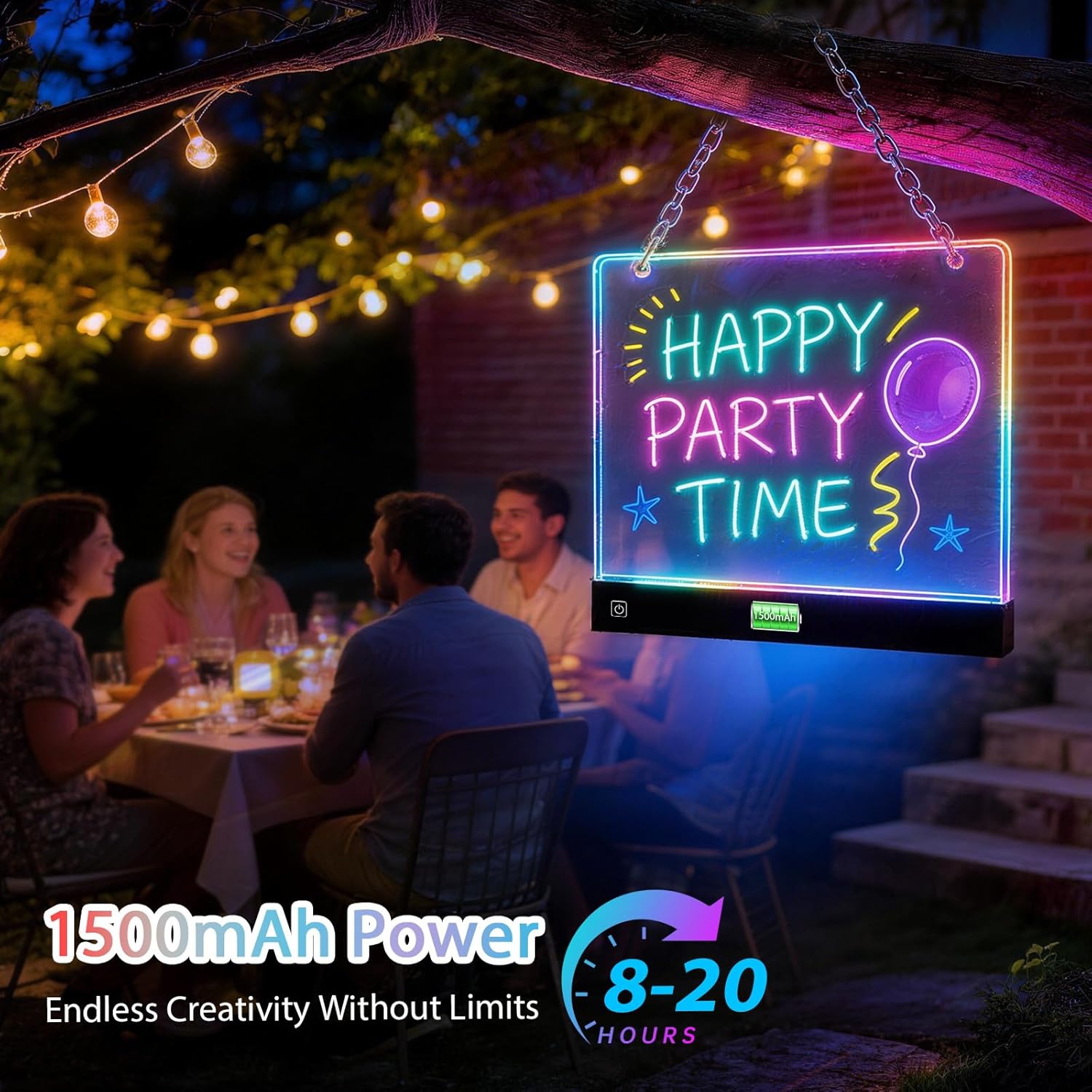 17” Rechargeable Led Drawing Board for Kids, Glow Doodle LED Note Board with 7 Colors and 4 Modes, Neon Acrylic Dry Erase Board with 7 Markers and Tracing Book, Sketching Gift Toy for Kids/Girls/Teens