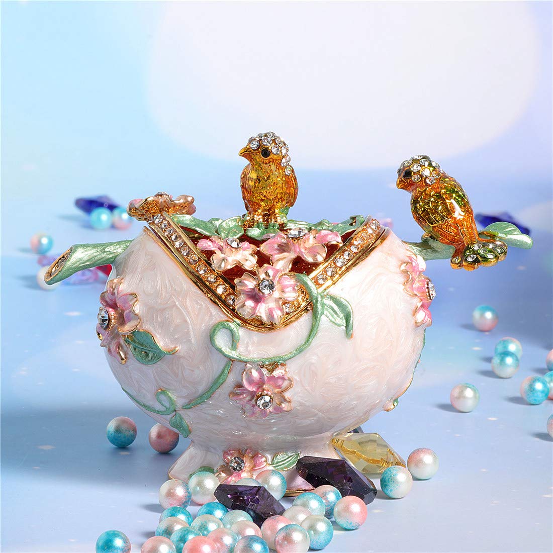 クリスタル装飾 鳥のアクセサリーケース クリスタル装飾 鳥のアクセサリーケース