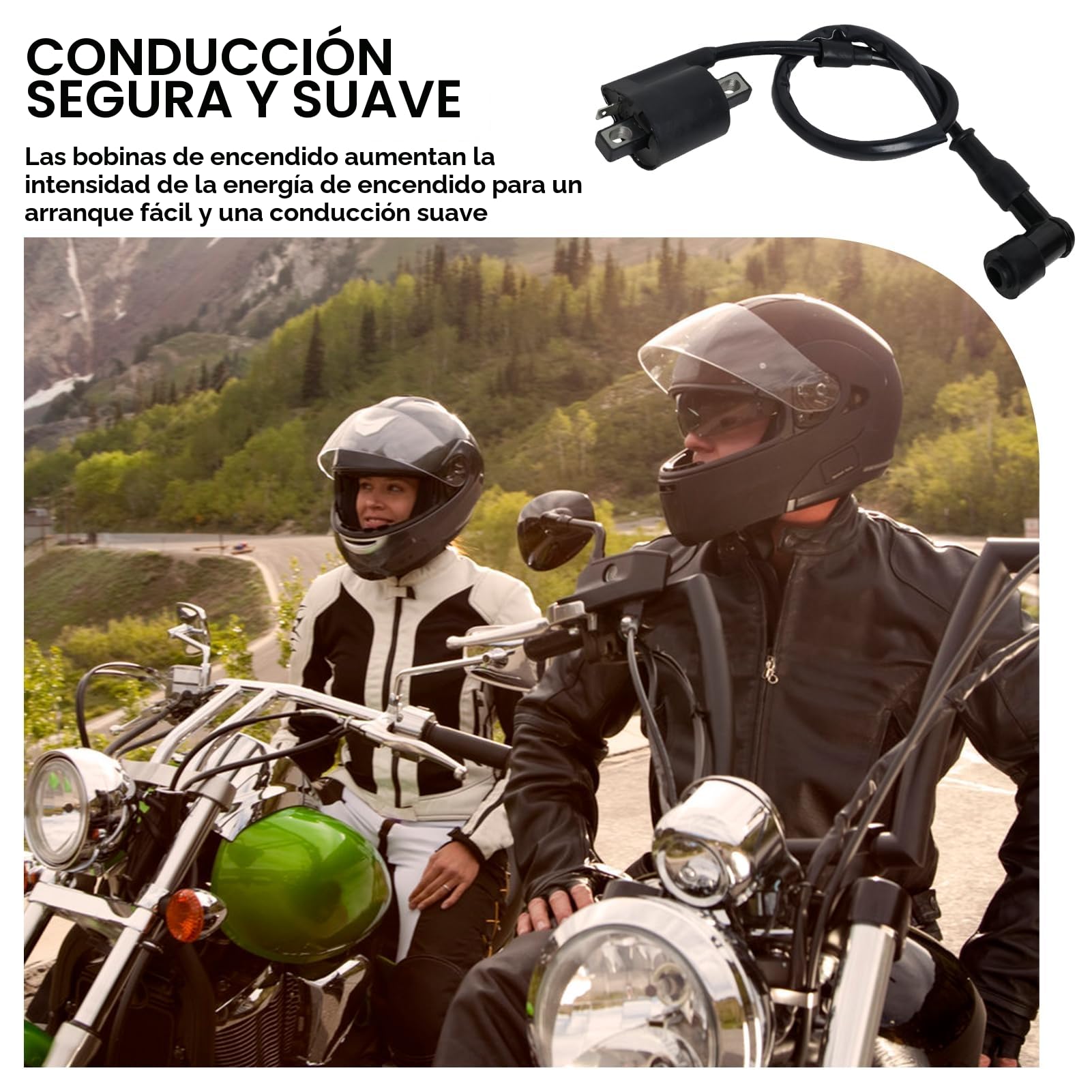 Bobina de Encendido Modificada para Mejorar la Potencia para Motocicleta, Scooter y ATV 125CC-250CC Ciclomotor Go-kart