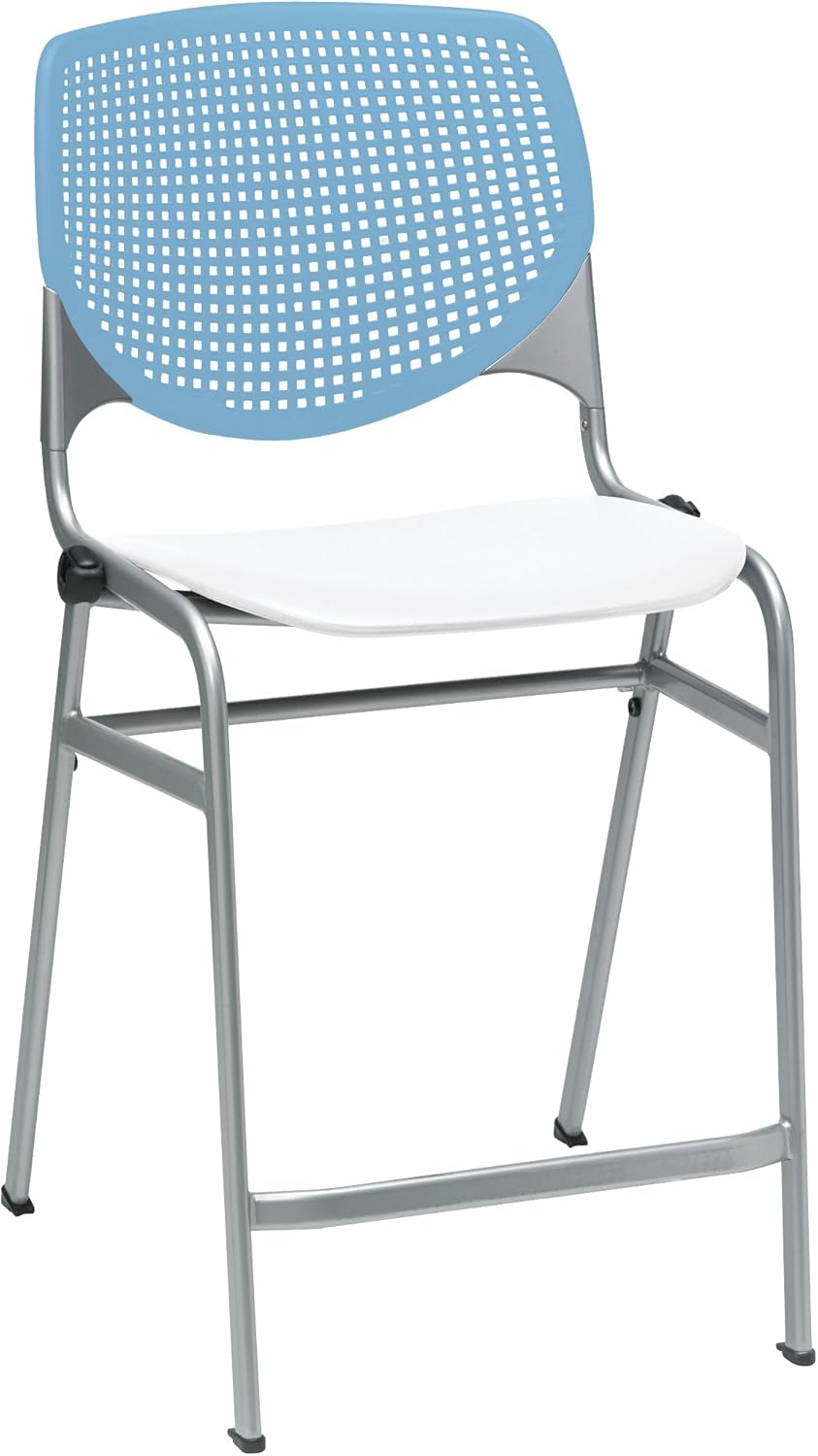 KFI Seating KOOL Series Counter Stool, Light Gray