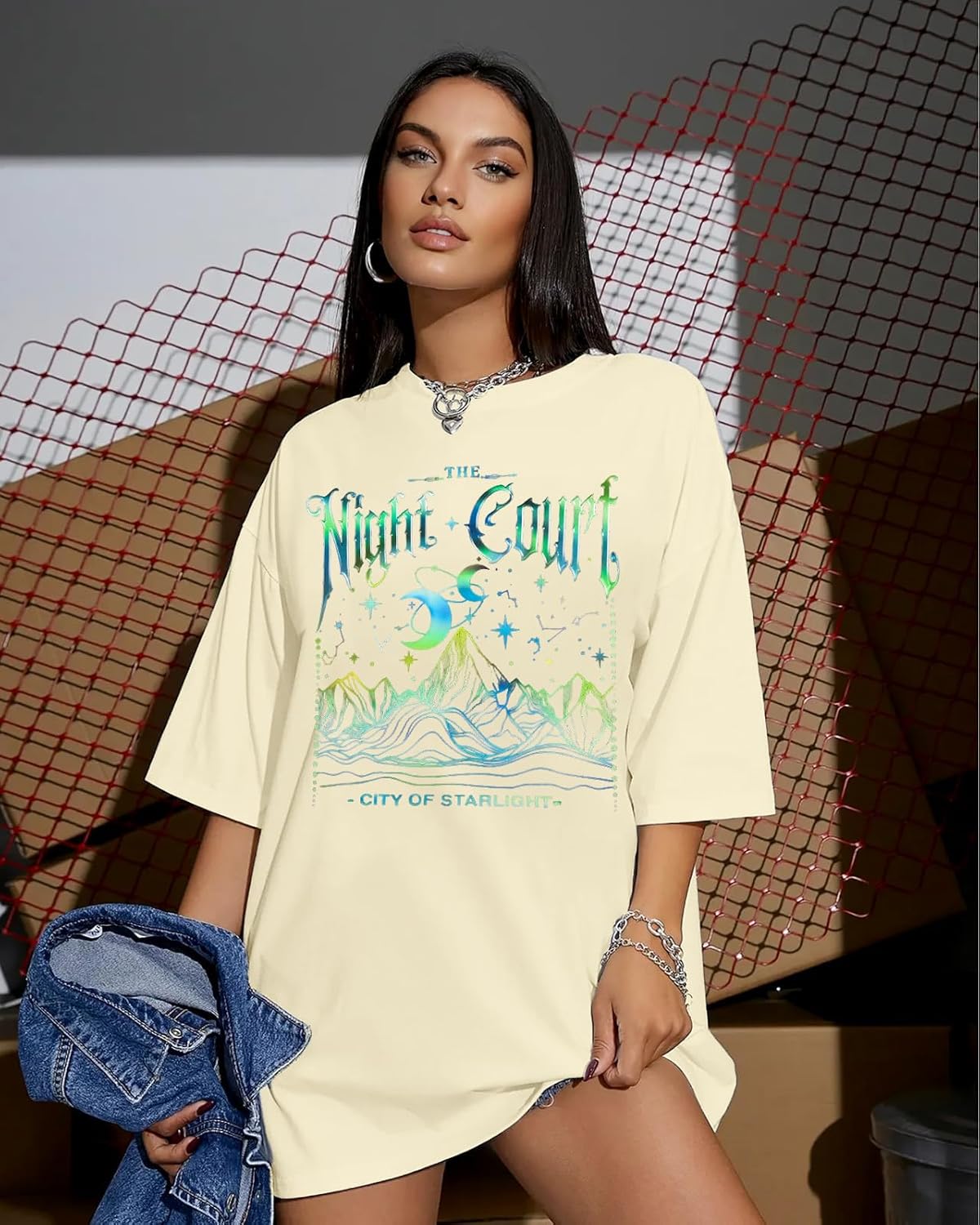 Acotar Velaris Shirt Women Oversized Bat Boys T-Shirt City of Starlight Graphic Tee Bat Bookish Book Lover Tops - Image 4