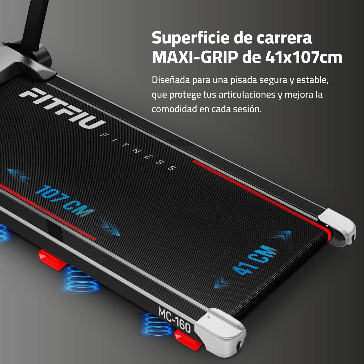 Cinta de Correr Plegable con Inclinación 9% FITFIU Fitness 4 en 1 Velocidad Ajustable 14 Km/h con Conectividad App y Frecuencia Cardíaca Soporte para Tablet Walking Pad Compacta MC-160