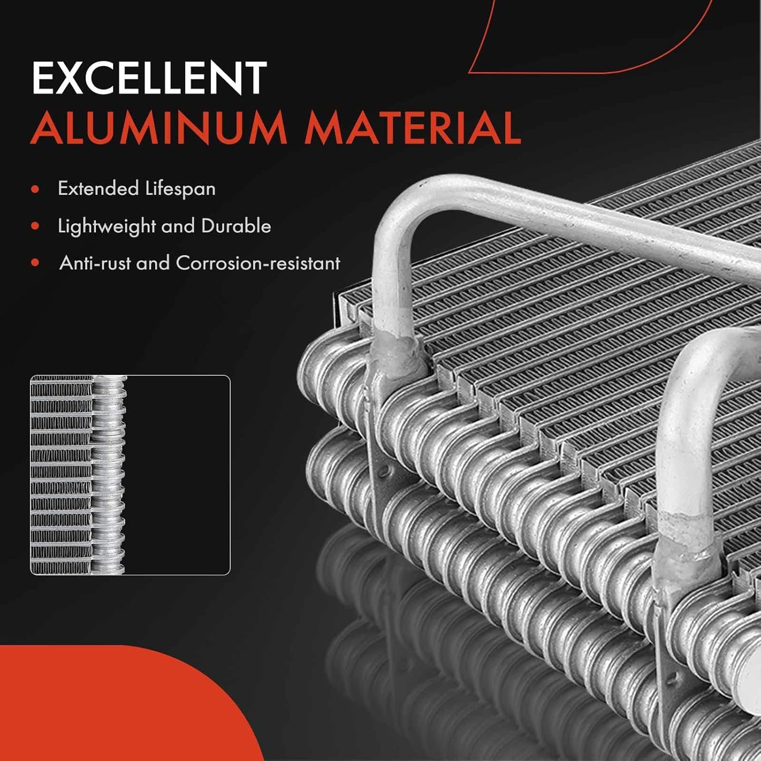 A-Premium Front AC Evaporator Core Compatible with Ford Thunderbird 2002-2005 & Lincoln LS 2000-2006 & Jaguar Super V8 2005-2009, S-Type 2000-2008