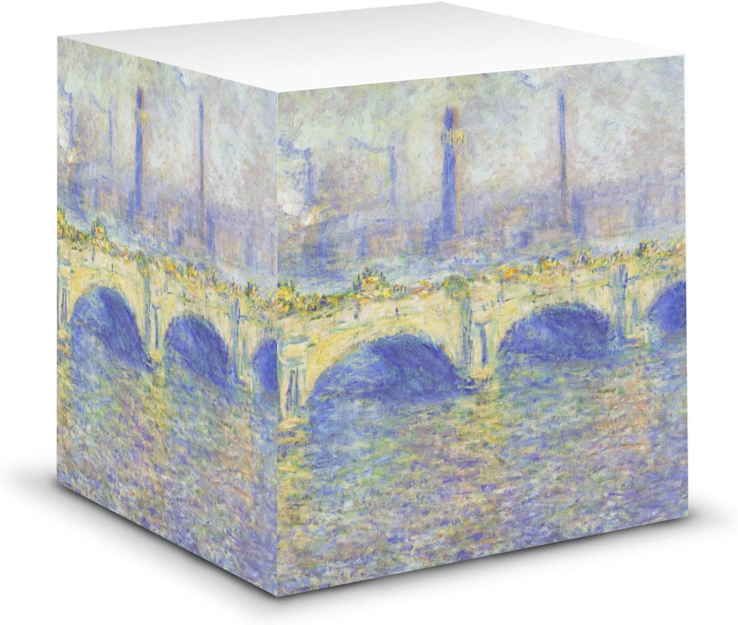 Waterloo Bridge by Claude Monet Sticky Note Cube