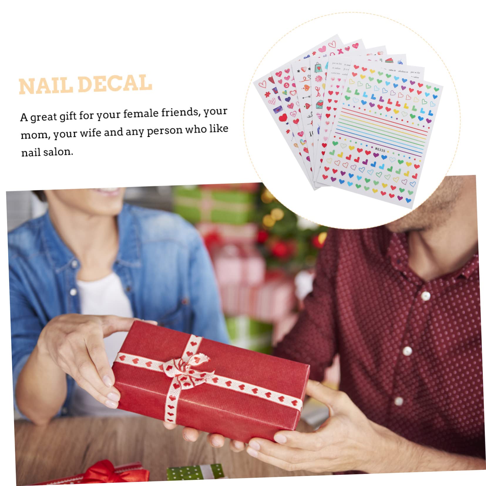 FRCOLOR 3 Set Di Adesivi Per Unghie Unici Per Donne Decalcomanie Per Nail Art Kit Di Decorazione Per Unghie 12 Fogli * 3