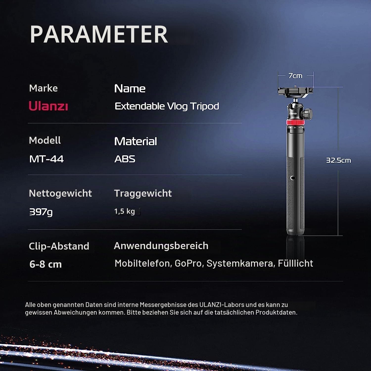 ULANZI MT-44 Handy Kamera Stativ 147cm 2in1 Selfie Stick Fernbedienung, 360° Kugelkopf, Cold Shoe Handyhalterung, 1/4" Gewinde Kompakt Reisestativ Dreibein Tripod für DSLR-Kameras Canon Samsung iPhone