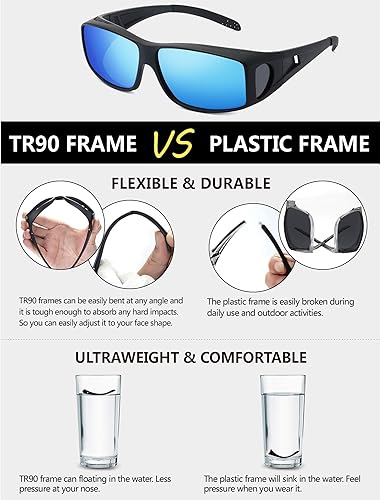 Vista 7 de Gafas de conducción con visión nocturna antirreflejos, gafas de sol polarizadas UV400, protección para hombres y mujeres