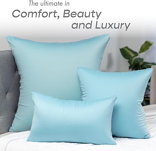 Miniatura 5 de Almohada de 16" x 16" - Sudor Azul Bebé 1 Almohada de Microperlas de lujo Premium con tela de NylonSpandex 8515. Para siempre esponjosa, excepcional