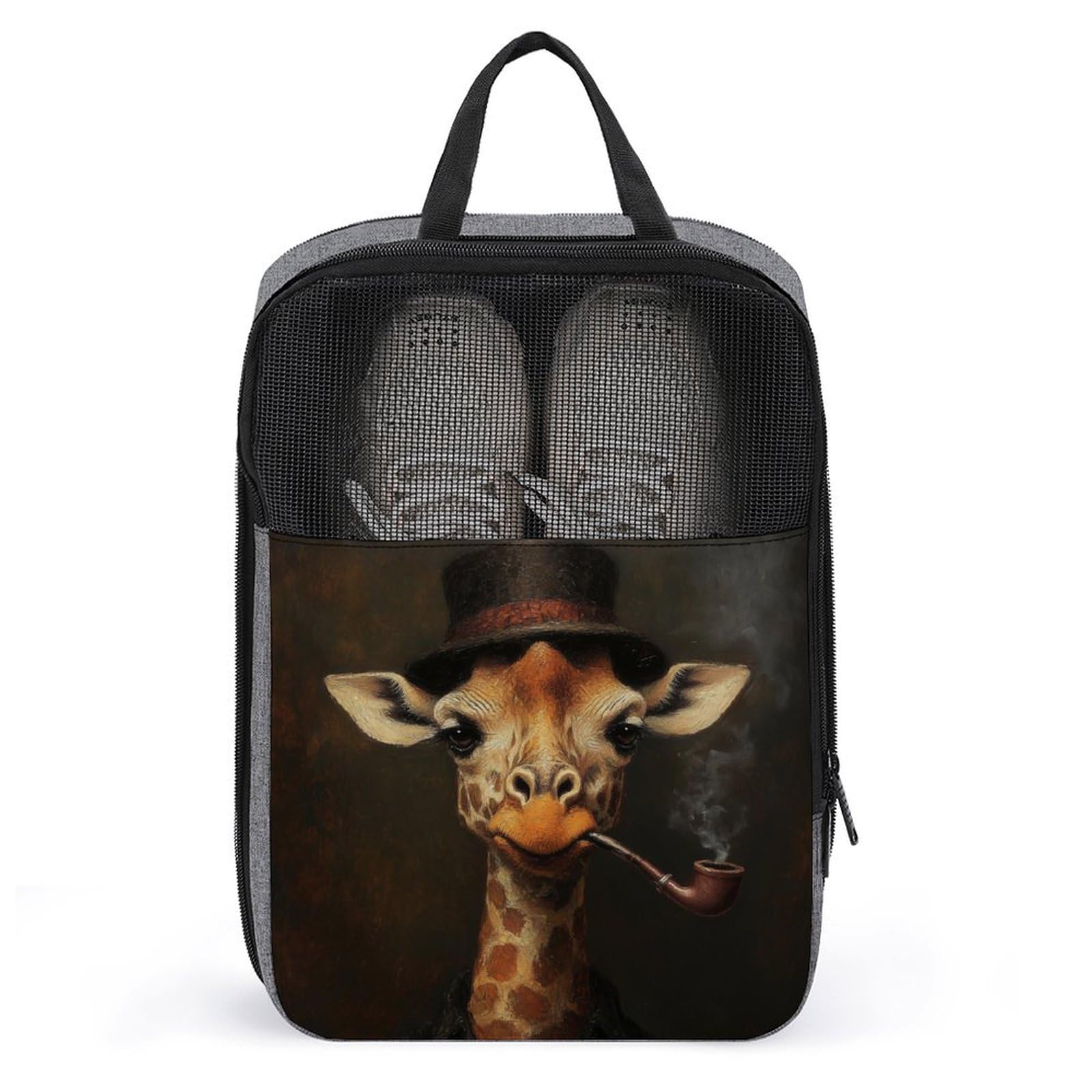 Giraffe with A Hat Shoe Bag for Travel Daily Use Anti-dust Storage Carrier Golf Shoe Pouch