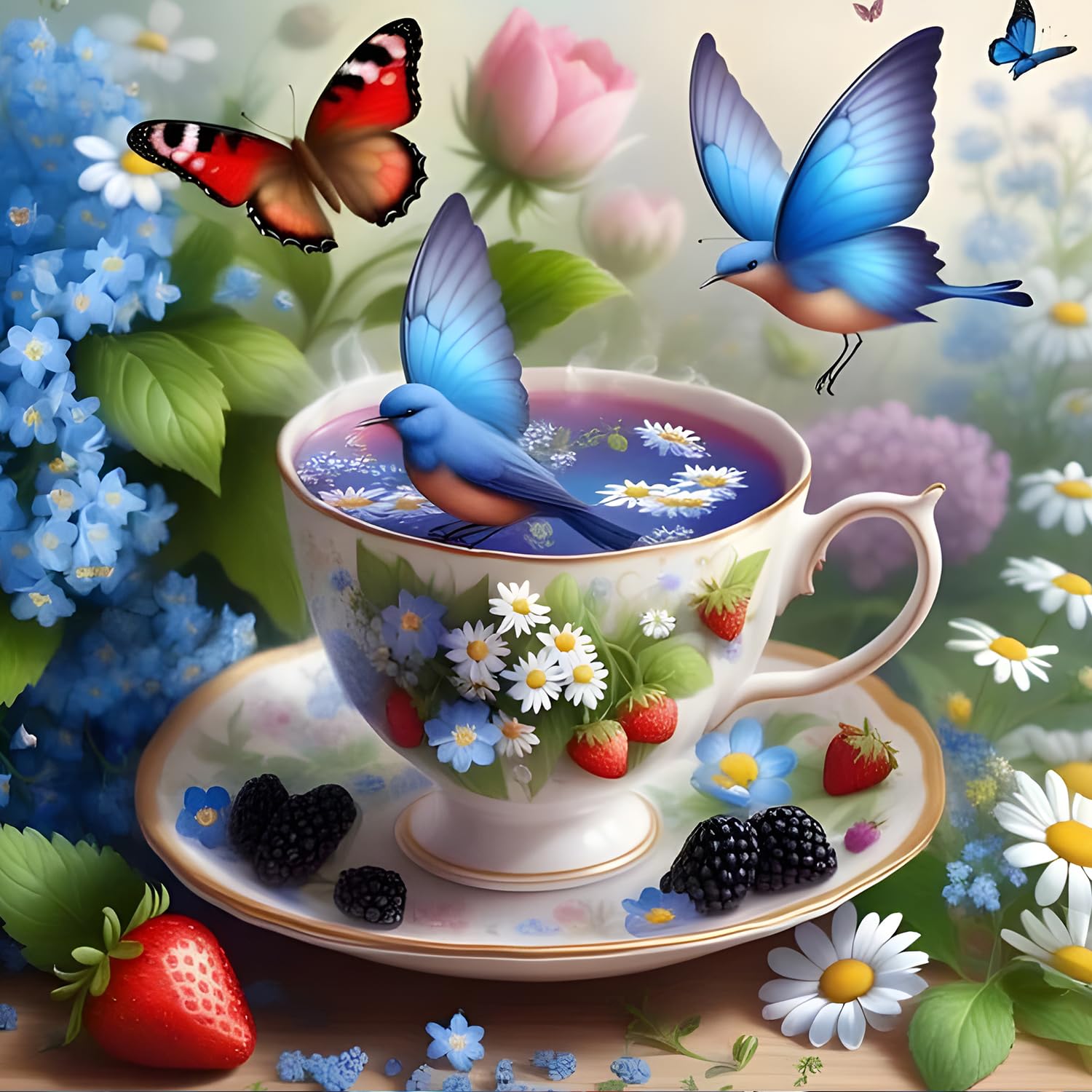 DPHERO 5D Dragon Diamond Painting, DIY Dessin Animé Peinture Broderie Diamant Painting Kit Complet,Bricolage Animal Diamant Artisanat Strass Point De Croix Painting Pour Adultes Enfants 30x40 Cm