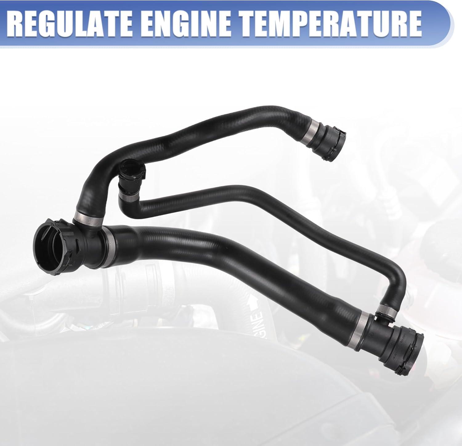 ACROPIX Heater Hose Radiator Expansion Tank Pipe Fit for BMW 750i 750Li 4.8L 2006-2008 No.17127535742 - Pack of 1