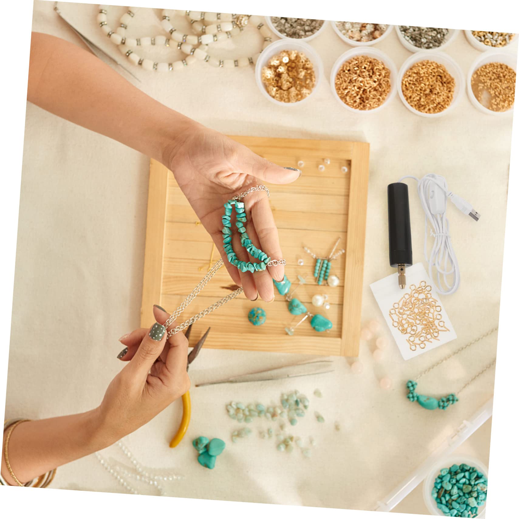 SEWACC Electric Mini Drill Pen Diy Punching Machine Lightweight Portable Hand Drill Small Rotary Tool