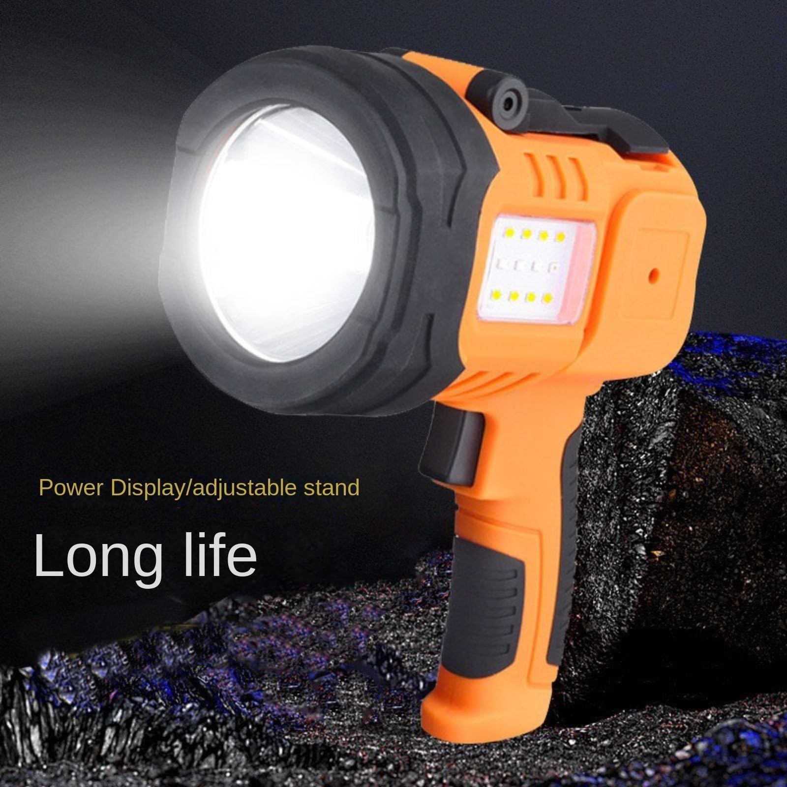 Potente linterna recargable, 1000.000 lúmenes, foco de mano de caza, portátil, superbrillante, linterna de trabajo impermeable para camping, vela, emergencia al aire libre, caza
