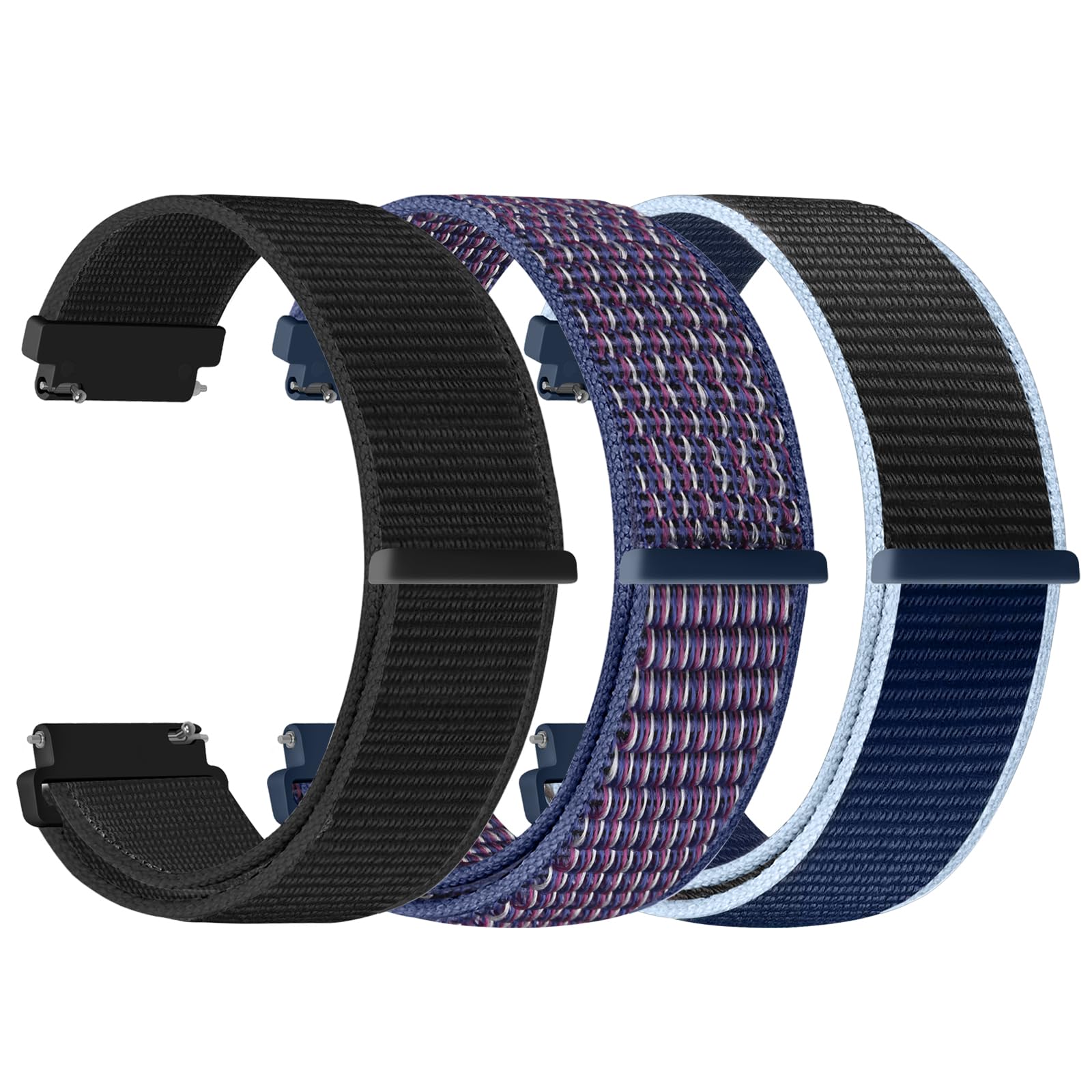 YCHDDER 24mm Nylon Armband für Garmin Venu X1/Suunto 9/9 Baro/Spartan Sport/9 GPS/9 Spartan/9 Titanium/D5/7/TicWatch Altas/Pro 5/Pro 5 Enduro/iTouch AIR 4 41mm 46mm/AIR 3 44mm/G-shock ga2100