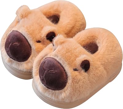 Toddler Kids Winter Slippers Girls Boys House Shoes Slippers Plush Warm Soft Cute Cartoon Indoor Shoes