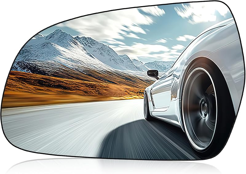 Vidro do espelho retrovisor externo esquerdo convexo SYKRSS para Audi A3, A4, A5, Quattro, RS5, S4 e S5 – 1 unidade